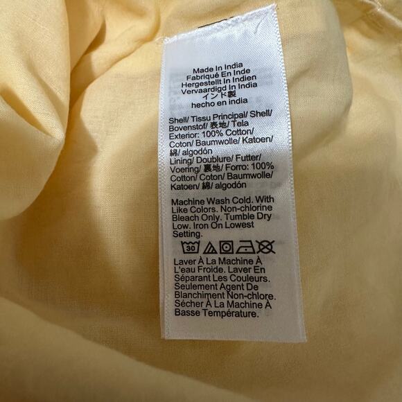 J.‎ Crew Rosalie Cotton Viole Top Yellow Women XXL Smocked Chic Feminine Minimal - Picture 7 of 8